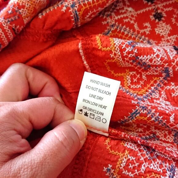 Max Studio orange Embroidered Notched Neck Tank Dress - Picture 13 of 14